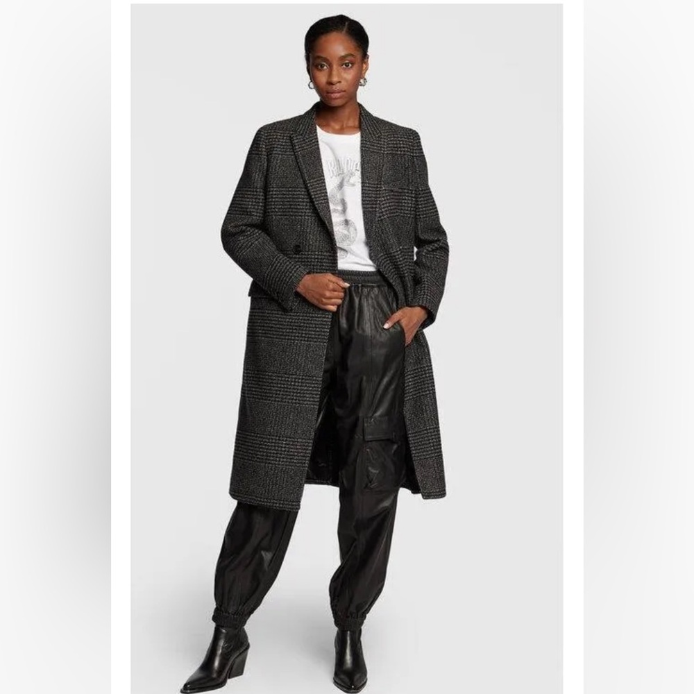 The Kooples Grey Checkered Coat